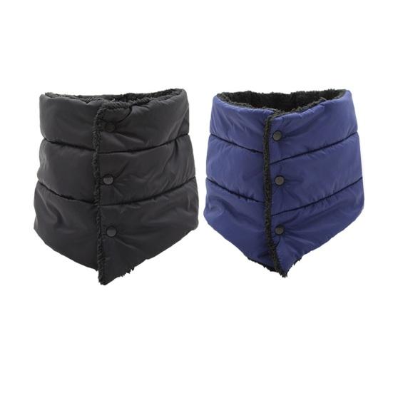 Women Down Scarf High Collar Design Thickened Velvet Lining Scarf Waterproof Versatile Solid Color Cozy Scarf