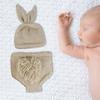 Вязаная шапка с кроликом Спящее искусство Новый знак зодиака Фото младенца Костюм для младенца Новорожденный Празднование 100-го дня жизни Младенец-новорожденный Фото на 100-й день жизни Младенец-новорожденный