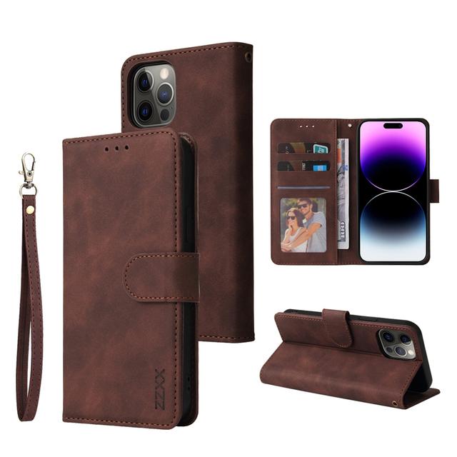 Кожаный чехол-кошелёк Zzxx с магнитным ремешком для Iphone 14 Pro Max 13 Pro Max 12 Pro Max 11 Pro X Xr Xs Max 8 7 6 6s Plus