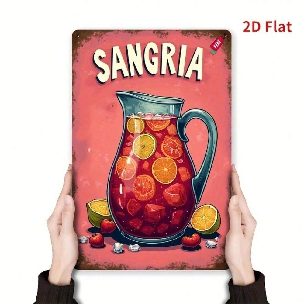 Винтажная металлическая настенная табличка Sangrla 8x12 дюймов, Ржавая железная табличка, Плоский декор для крыльца, Кафе, Уличных пространств