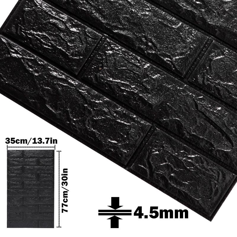 3d Foam Wall Sticker Panels Brick Waterproof Adhesive Wallpaper Living Room Bedroom Home House Bathroom Decor