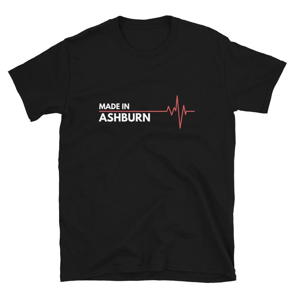 Born In Ashburn Virginia USA Birth State Hometown T-Shirt