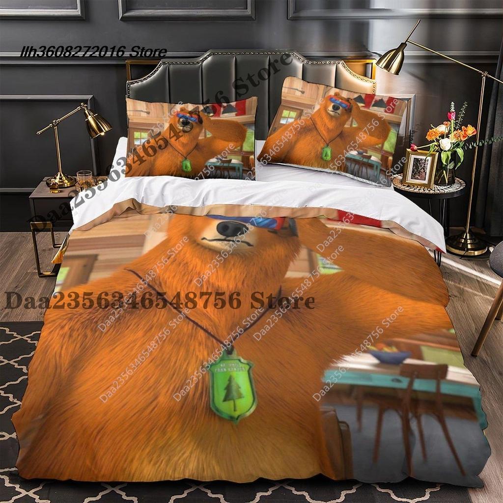 New Grizzy And The Lemmings Bedding Set Single Twin Full Three-Piece Suit Bed Set Aldult Kid Bedroom Duvetcover Sets 3D Ani