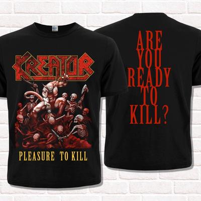 Черная футболка Kreator, Pleasure to Kill (1986). Трэш-метал. Хэви-метал.