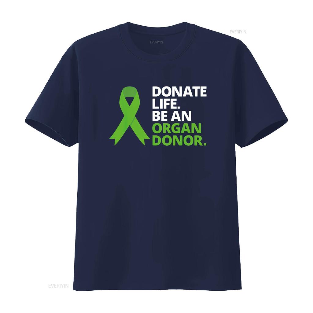 Женская футболка Donate Life Будь донором органов Зеленая лента осведомленности Черная Средняя винтажная стильная топ для повседневной носки