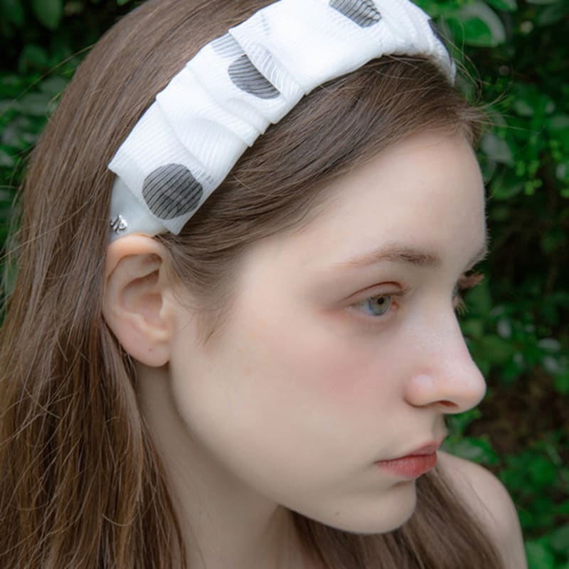 Жан Поль Кларисс Шифоновая повязка на голову в горошек JP-22-096HB