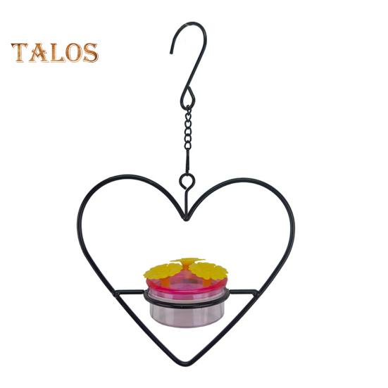 Подвесная кормушка для колибри для улицы, круглая кормушка для птиц в форме сердца с 3 отверстиями для кормления, защищенная от муравьев и пчел, кормушка для колибри для крыльца, патио