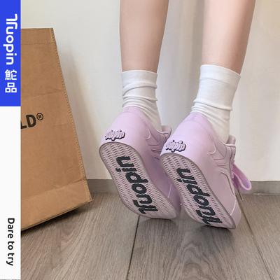 Фиолетовые кеды женские 2025 осень и зима новинка дофаминовые хлебные туфли туфли на платформе детские универсальные спортивные туфли