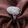Женское роскошное овальное обручальное кольцо со стразами и вырезом, размер 6–10