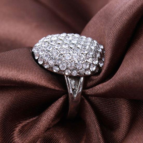 Женское роскошное овальное обручальное кольцо со стразами и вырезом, размер 6–10