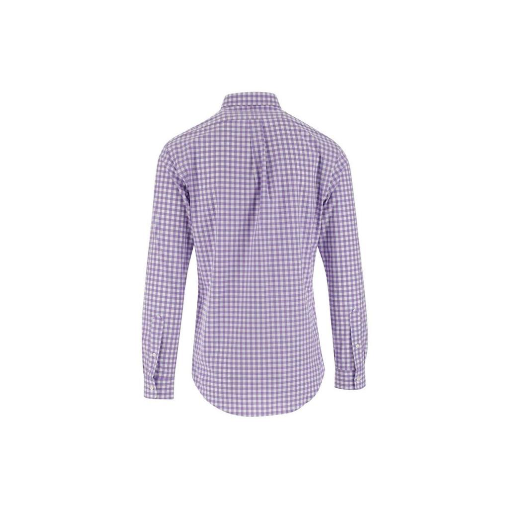 Polo Ralph Lauren SS22 Plaid Button-Up Shirt Men Shirts Purple 710867327-002