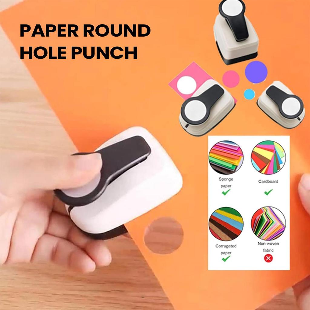 Round Punches For Paper Crafts Hole Cutter Paper Punches for Adult Child Student Kids card making custom scrapbooking Photo