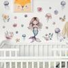 Mermaid Princess Jellyfish Background Beautification Decoration Wall Stickers