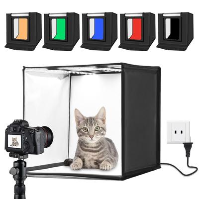 Фотобокс PULUZ 60 см Фотобокс Фотобудка Фотокомплект Световой короб с регулируемой яркостью Складная простая студия 6 фонов 1 рассеиватель 2 светодиода