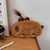 Большая вместительная плюшевая сумка для хранения Capybara, милый мультяшный пенал, канцелярская сумка, креативная косметичка, канцелярские принадлежности для студентов, подарки
