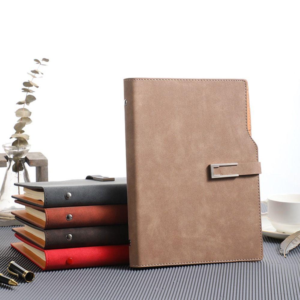 PU Leather A5 Notebook Retro Meeting Minutes Book Fashion Memo Book  Girls