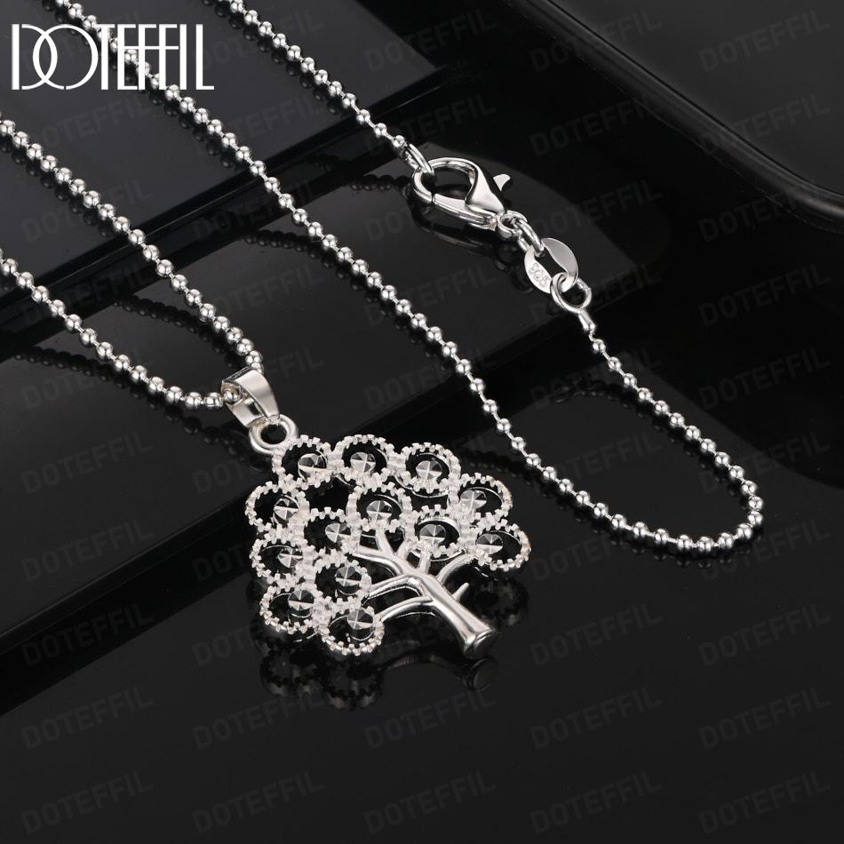 Модное ювелирное изделие из стерлингового серебра 925 пробы, кулон в виде дерева, свадебное ожерелье