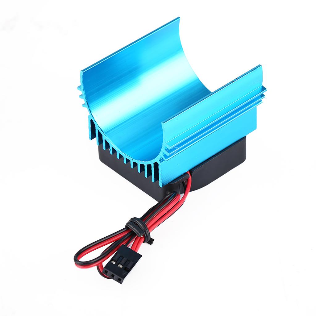 RC Ht Sink, Fin Cooling Set With Fan for 1/10 RC Car 4074/4274/1515 Motor, Good Ht Dissipation, Metal + ABS Material, sy Install, for Electri