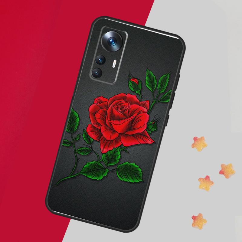 Чехол с цветочным принтом в виде розы для Xiaomi 14 13 11T 12T 13T Pro 12 Lite 12X POCO X3 X5 Pro X4 F4 M5 M5s F3 F5