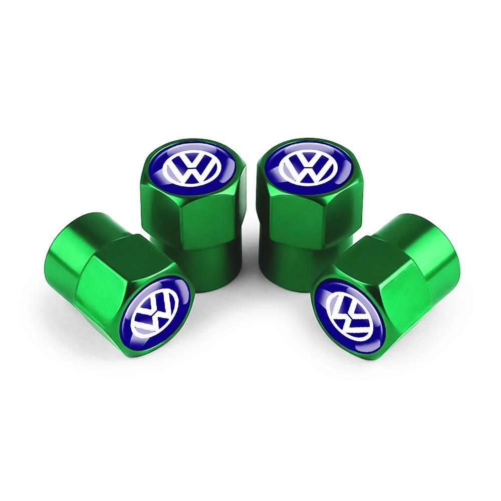 T264PCS Metal Car Wheel Tire Valve Caps Stem Cover Car Accessories For Volkswagen GTI Polo Golf Passat Scirocco Jetta Touareg RLINE