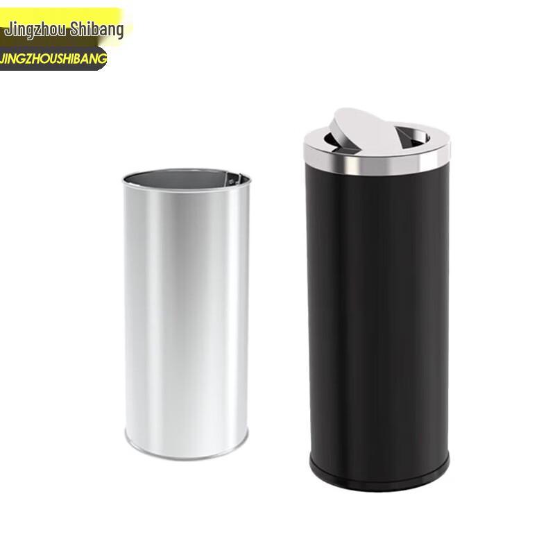 JINGZHOUSHIBANG Commercial Stainless Steel Round Waste Bin