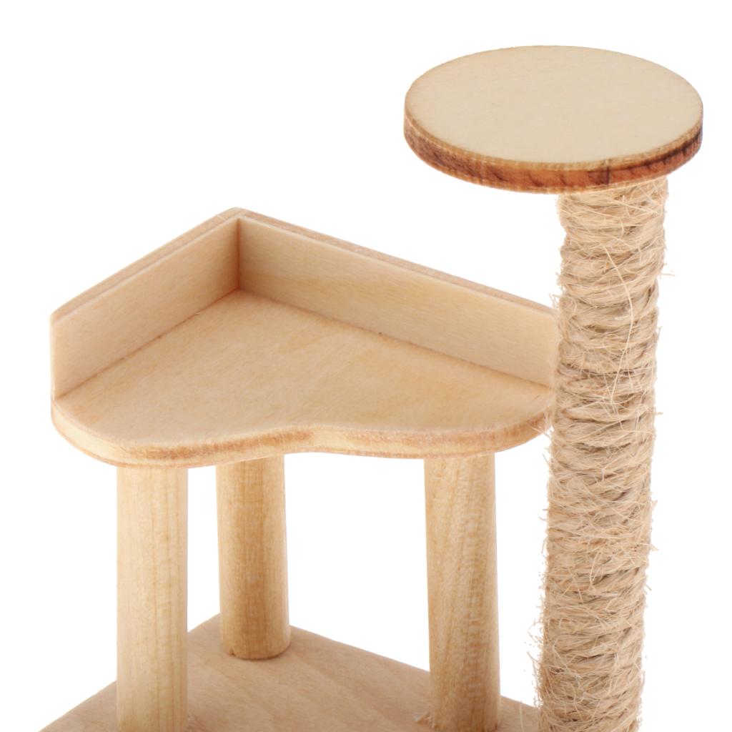 1/12 деревянный кукольный домик ручной работы, мини-кошка, дерево, когтеточка, миниатюры, модель мебели, декор для игрушек «сделай сам»