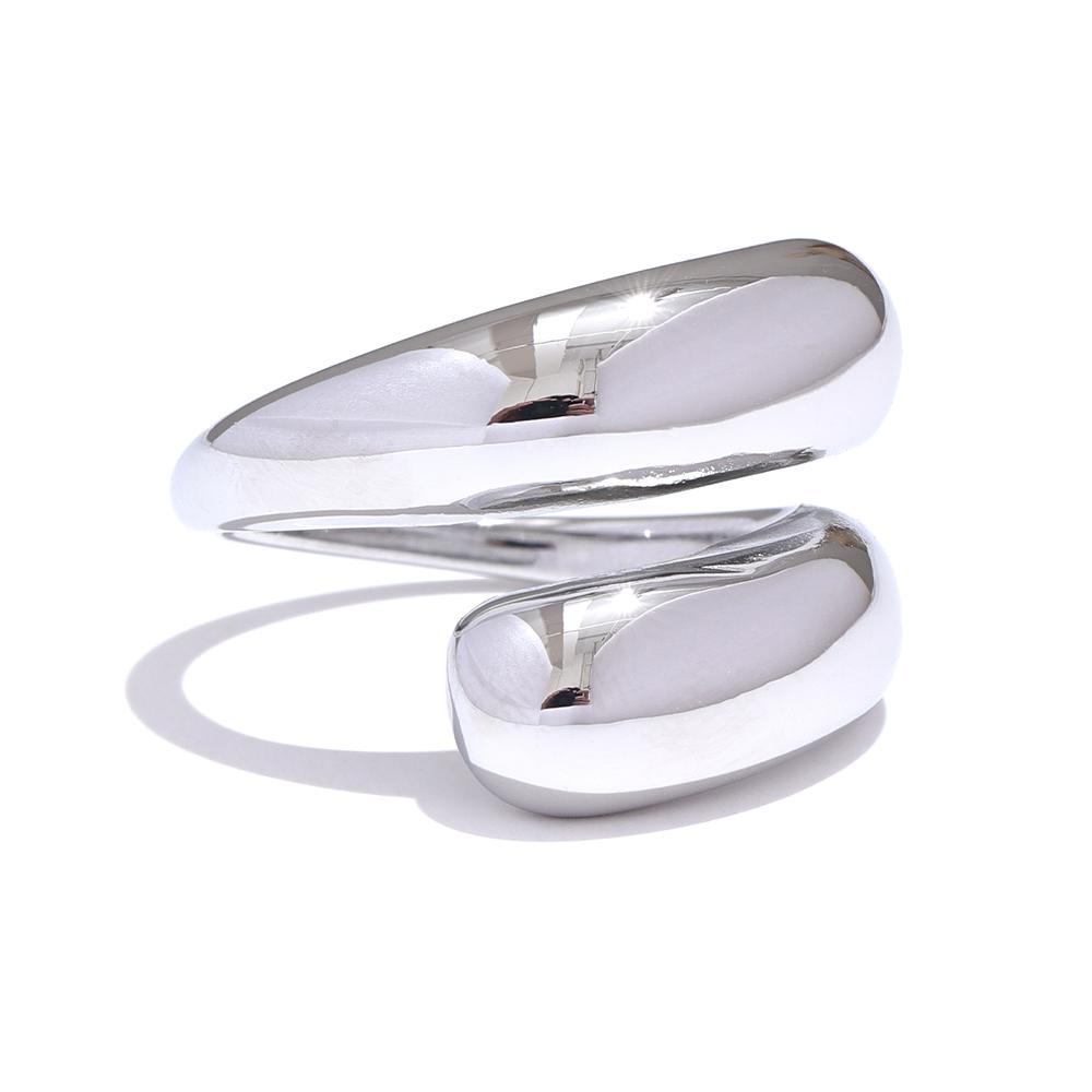 Eetit Chic Unique Stainless Steel Unusual Ring Water Resistant 18K PVD Plated Simple Sleek Metal Fashion Jewelry Bijoux Gift