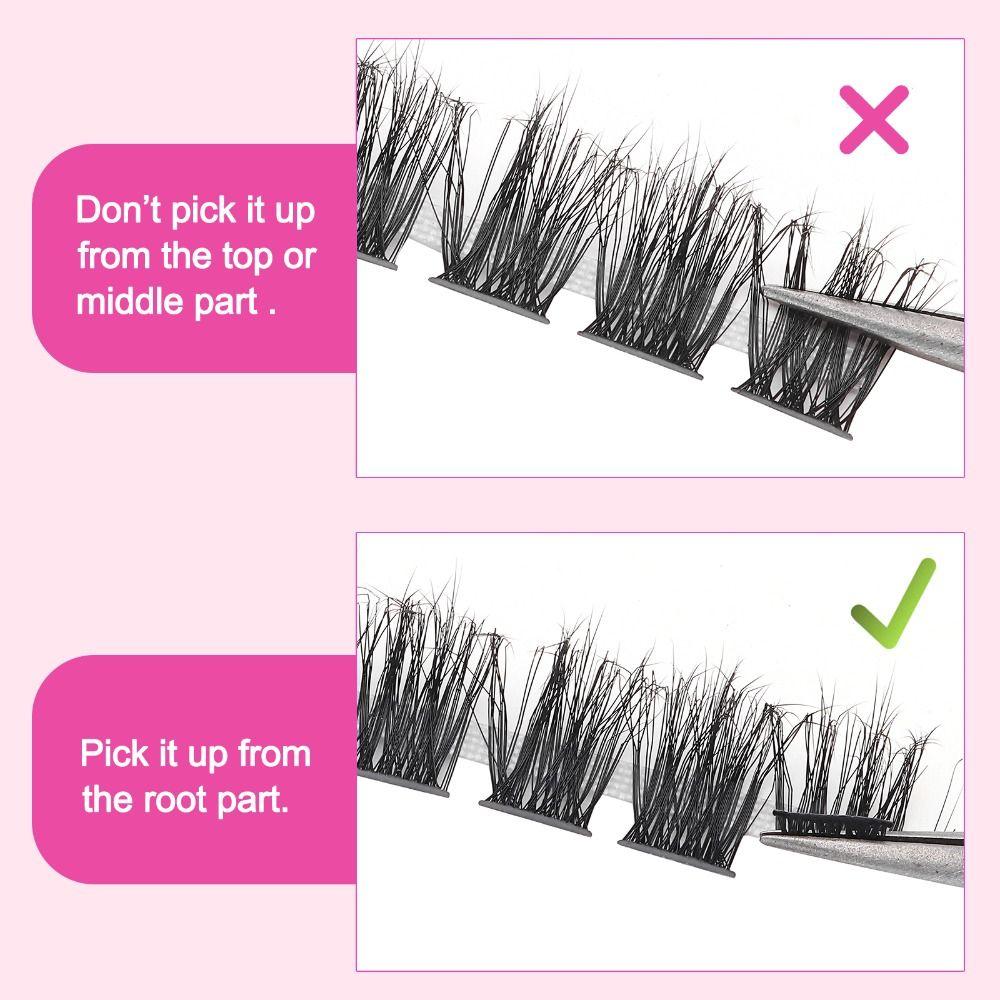 Faux Mink Lash Clusters Dramatic DIY Eyelash Extension Individual Cluster Lashes  Women