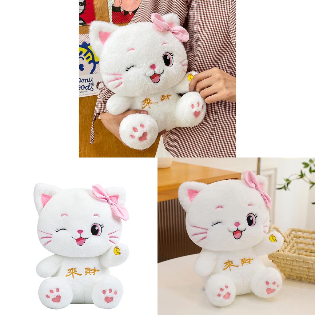 Плюшевая игрушка 'Счастливый Кот' с мягким коротким ворсом для девочек и в качестве подарка