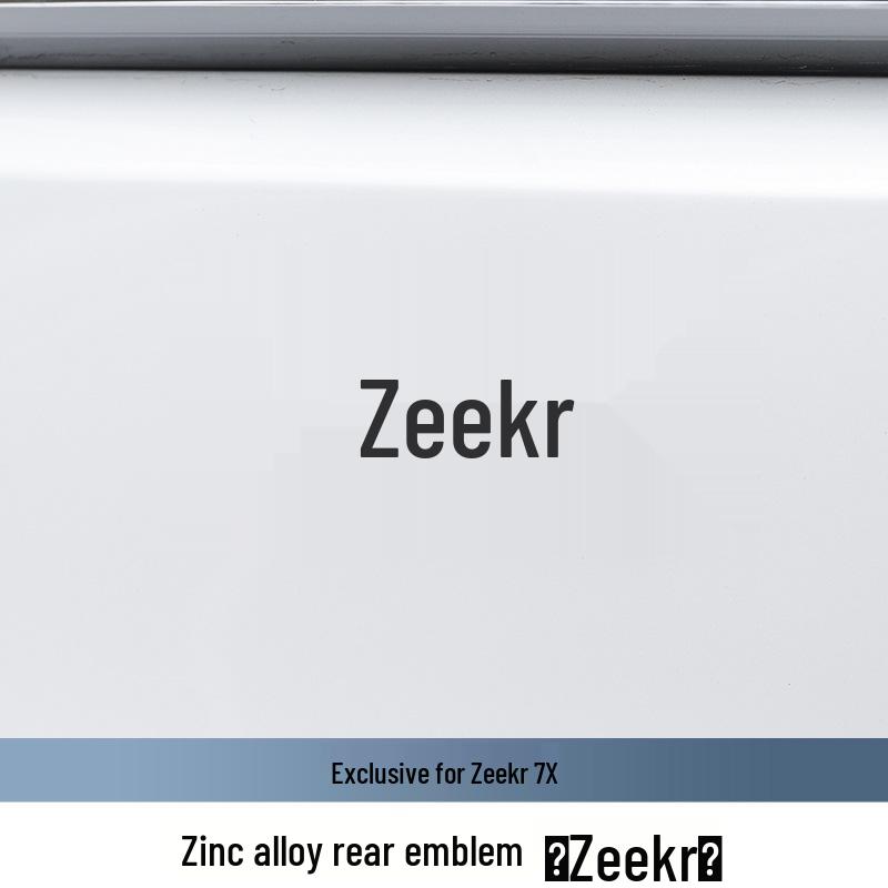 Zeekr 7X Black Warrior Rear Car Emblem for 25-26 Facelift Models - Blackened Metal Sticker
