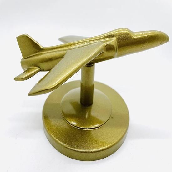15.24 Cm Brass Finish Aeroplane Classic for Home, Office, Table Desk Decor, Showpiece Gift and Collectible