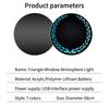 Universal For Porsche Car Triangle Window LED Decorate Light Car Rear Window Atmosphere Lamp Intelligent Luminous Seven Color