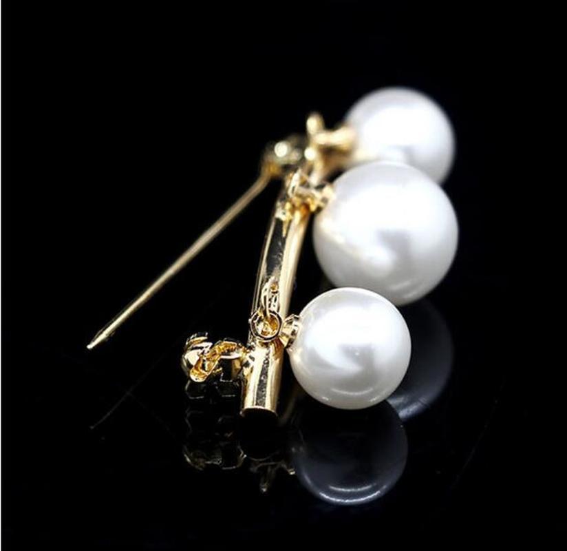 1 шт. эмалированная булавка модная жемчужина фиксированный ремешок подвеска английская булавка брошь свитер кардиган клипса цепочка броши ювелирные изделия антиизносные булавки