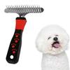 Double Row Pins Comfortable Grip Dog Supplies Pet Grooming Comb Rake Comb Fur Cleaning Tool