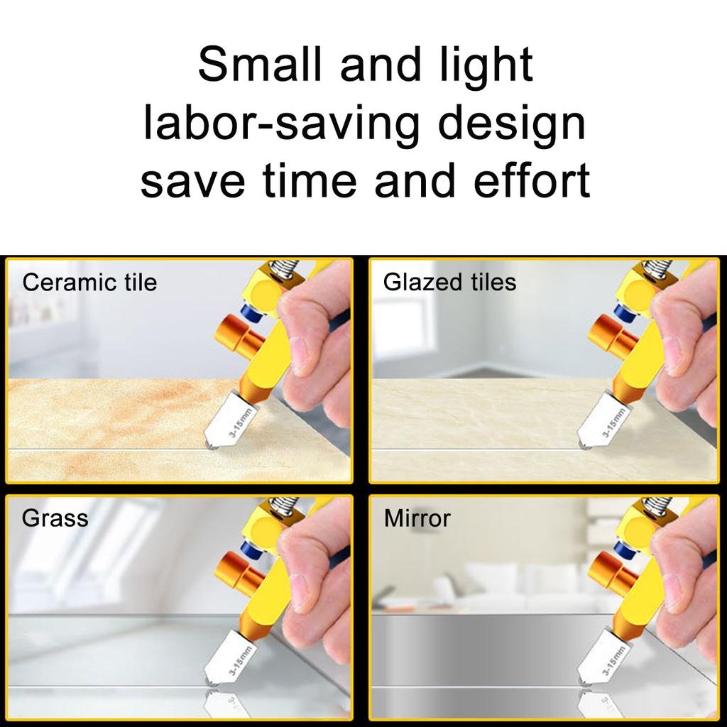 Профессиональный резак для стекла и плитки 2 в 1, ручной плиткорез для резки керамической плитки, стеклорез, открывалка для плитки, алмазная резка
