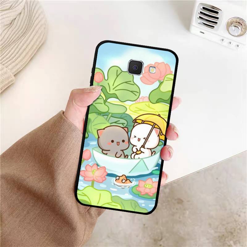 Чехол для телефона Yinuoda с персиковым котом и милым мультяшным рисунком для Samsung J8 J7 Core Dou J6 J4 plus J5 J2 Prime A21 A10s A8 A02