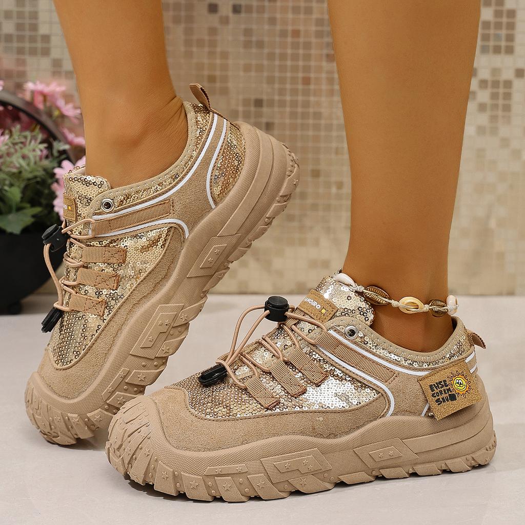 Fashion 2025 Women Lace-Up Casual Sneakers Comfortable Outdoor Sports Shoes Women Anti-slip Walking Shoes Plus Size Zapatos De Mujer