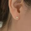 LUNNE 14k Flat Heart Piercing Earrings (14k Gold) S16