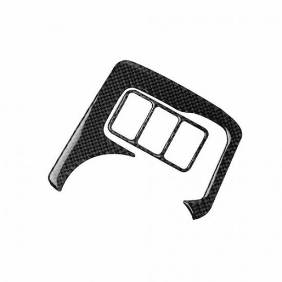 3PCS Carbon Fiber Cup Holder Panel Cover Interior Trim For Nissan 370Z 2009-2020