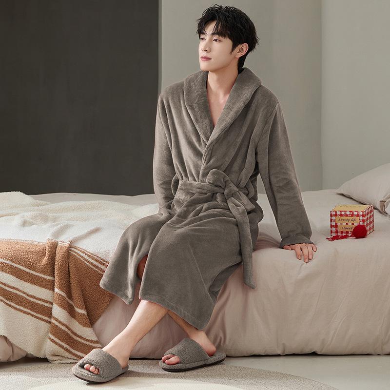 Thickened flannel red pajamas pajamas wedding couple suit autumn and winter coral fleece men's and women's loungewear