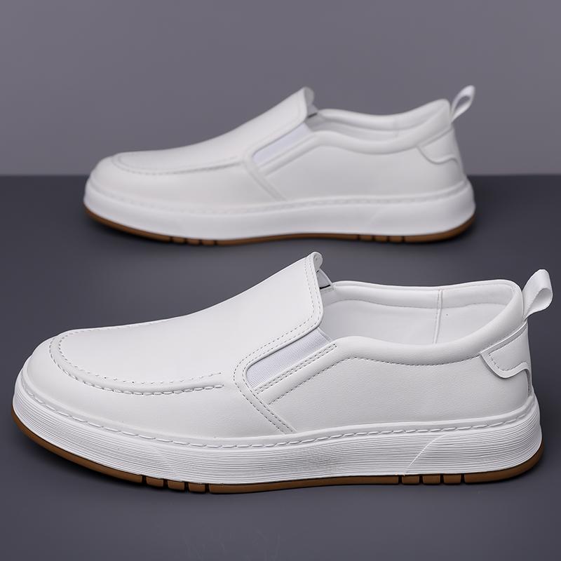 Male Genuine Leather Casual Sneakers High Quality Lace-up Shoes Comfort Sports Outdoor Footwear Leisure Walk Men Vulcanized Shoe