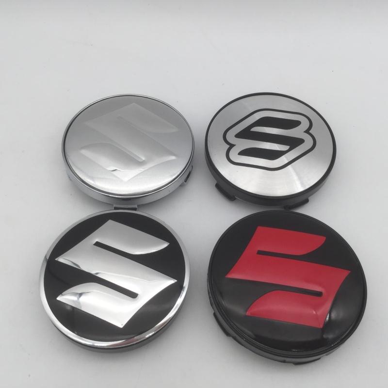 4pcs 3D 56mm 60mm 68mm For Suzuki Car Wheel hub Center Cap emblem Badge covers sticker Decals Styling accessories