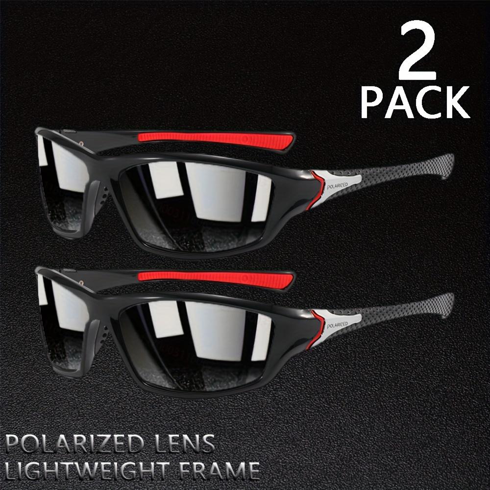 2 шт. поляризованные солнцезащитные очки ночного видения спортивные поляризованные солнцезащитные очки мужские очки для велоспорта на открытом воздухе. Идеально подходит для пеших прогулок, рыбалки и езды на велосипеде.