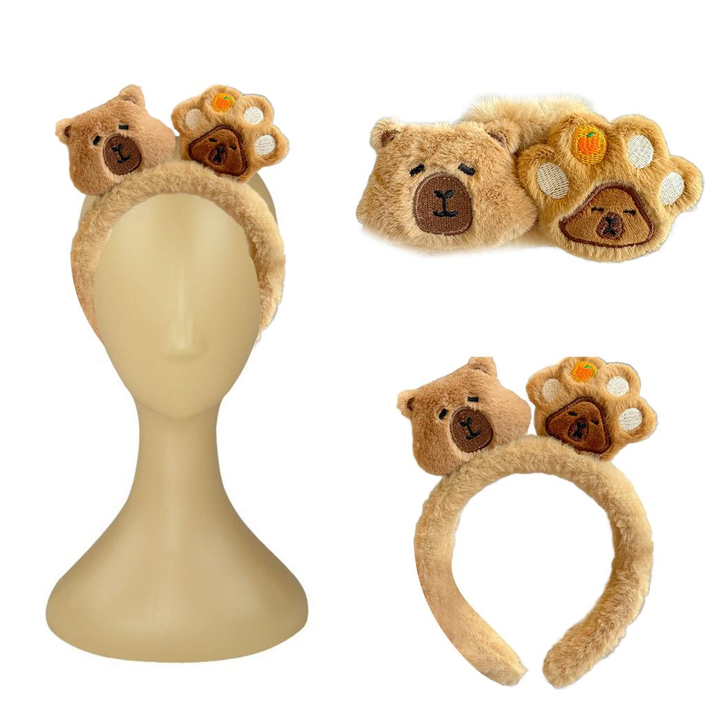 Capybara Headbands Cosplay Doll Headwear Hairbands Hair Claw Makeup Washing Face Hairbands Birthday Party