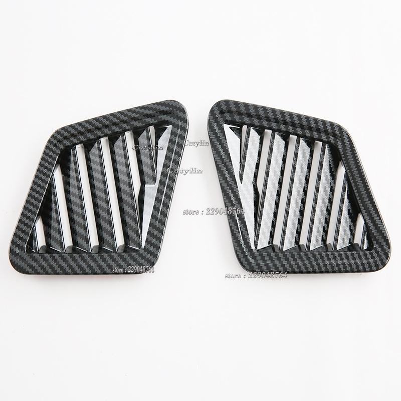 For Mitsubishi Triton L200 2024 Styling Carbon Fiber Dashboard Upper Air Condition Outlet Cover Trim Interior Accessories