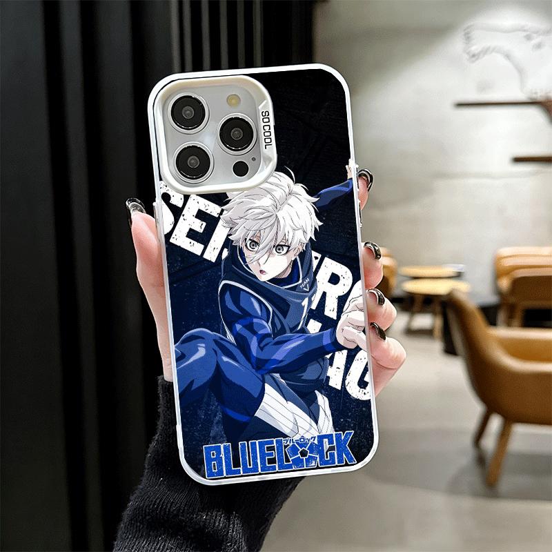 Синий чехол-бампер L-Lock Nagi Seishiro Ударопрочный чехол для телефона для iPhone 17 Air 16 16E 15 Pro Max 14 Plus 13 Mini 12 Задняя крышка Противоударный Fund