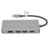 Многофункциональный преобразователь типа C с интерфейсом расширения VGaHDMiUSB3.0 x 3 для видео 4K HD