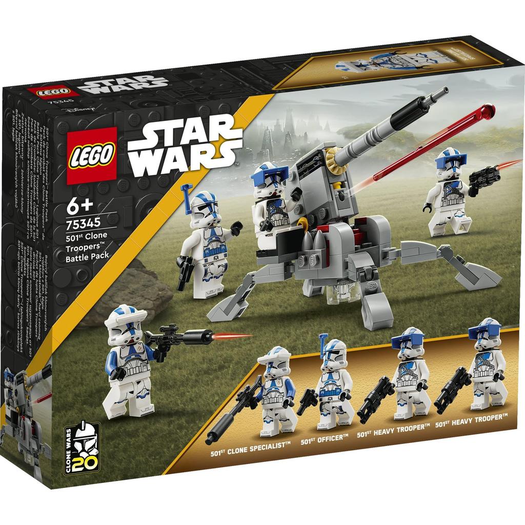 LEGO Star Wars Боевой набор Клонов 501-го легиона - Игрушка, Конструктор, Образовательная игрушка для мальчиков и девочек, Возраст 6, 7, 8, 9 лет, Космическая тематика, Артикул 7