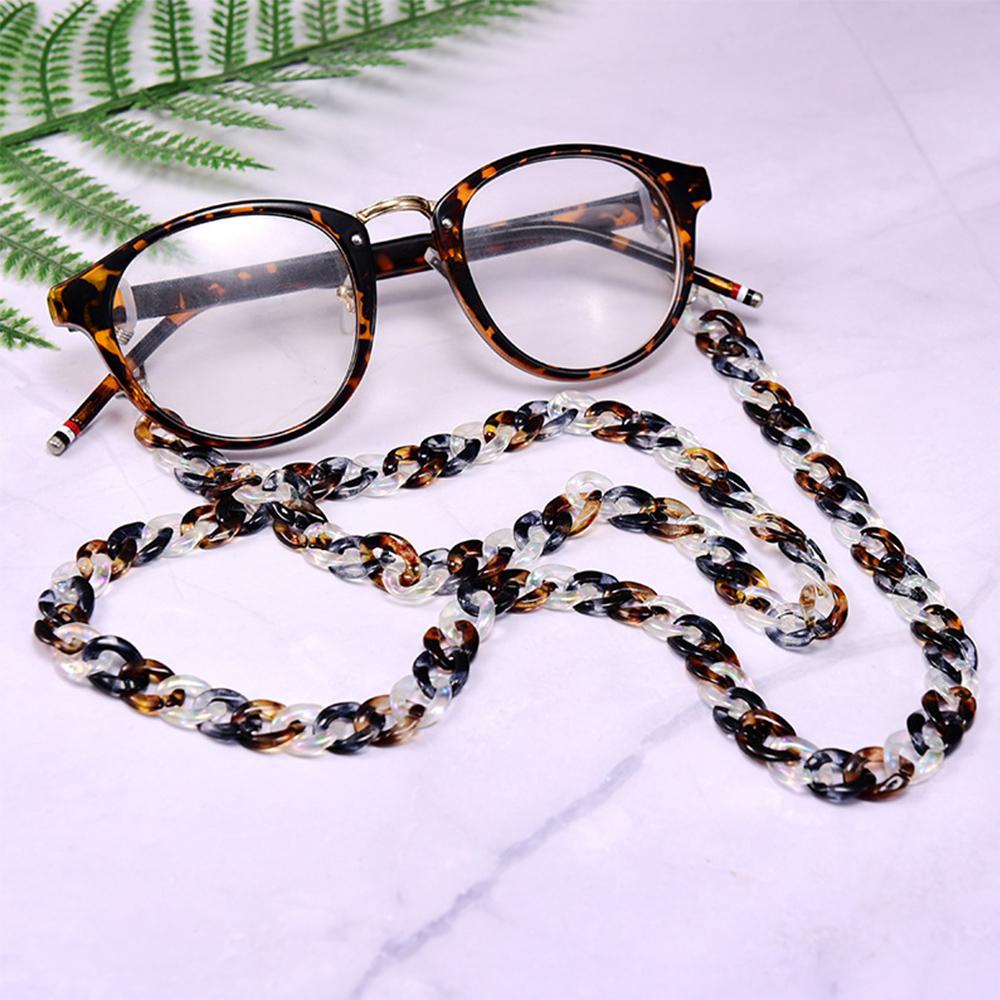 Eyewear Accessories Acrylic Anti Slip Leopard Neck Strap Mask Chain Eyeglasses Rope Glasses Chain