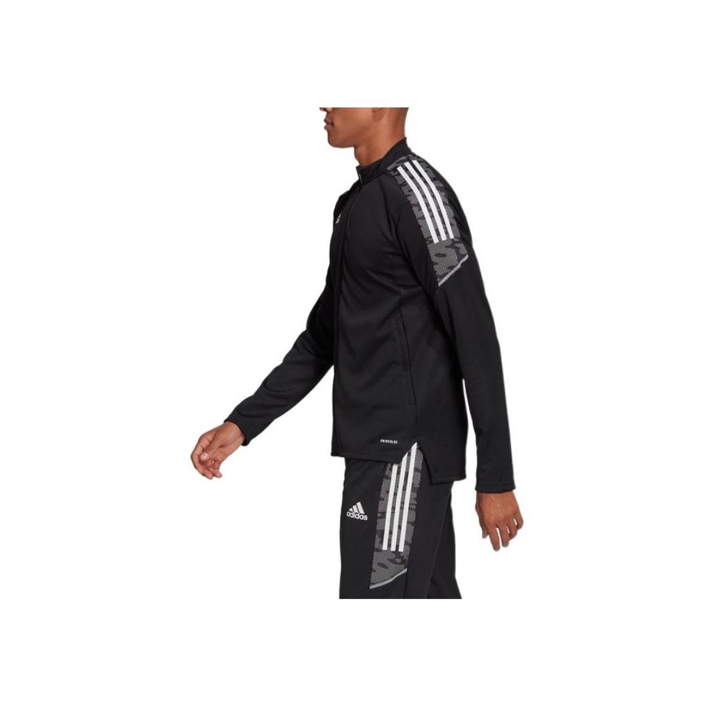 adidas Спортивная куртка на молнии с логотипом, мужская верхняя одежда, черная GH7129